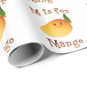 Papier Cadeau M est pour Mango (Coin rond)