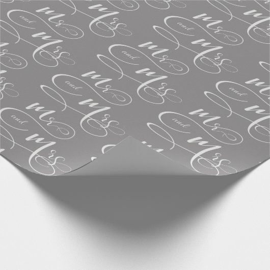 Papier Cadeau M. et écriture mariage de texte de Mme (Coin)