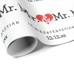 Papier Cadeau M. et M. le Mariage de Two Grooms<br><div class="desc">M. et M. Gay papier cadeau Mariage .. parfait pour les deux mariés .. mister et mister rouleau papier d'emballage personnalisé pour la cérémonie civile / mariage / anniversaire de Ricaso</div>