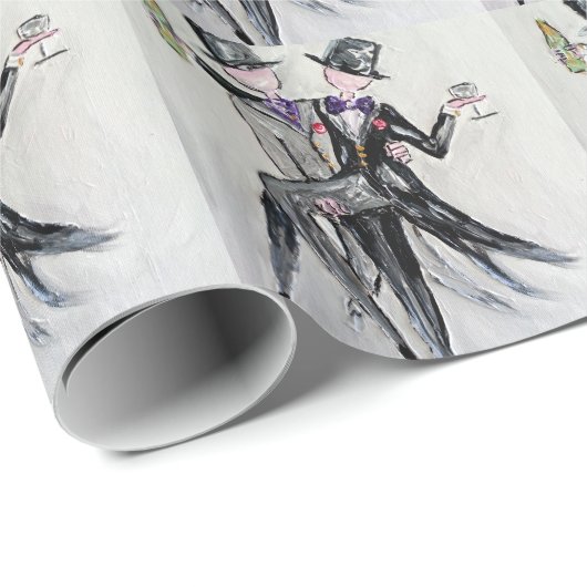 Papier Cadeau M. et M. le Mariage Papier à enveloppement (Coin rond)