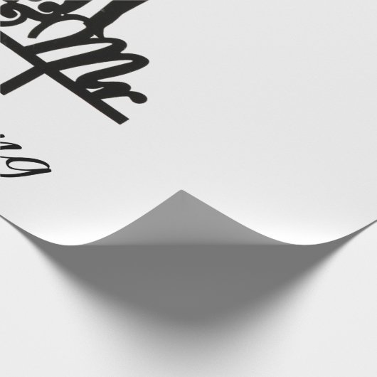 Papier Cadeau M. et M. papier d'emballage blanc et noir (Coin)