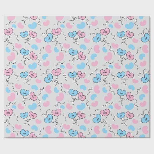 Papier Cadeau M. et Mme Balloons Cadeaux Wedding showers sans co (Plat)