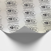 Papier Cadeau M. et Mme Black Imprimer en blanc| Mariage (Coin)