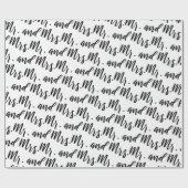 Papier Cadeau M. et Mme cadeau de mariage unique (Plat)