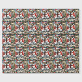 Papier Cadeau M. et Mme Clause Jolie Noël (Plat)