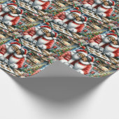 Papier Cadeau M. et Mme Clause Jolie Noël (Coin)