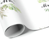 Papier Cadeau M. et Mme mariage (Coin rond)