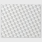 Papier Cadeau M. et Mme Script Police - Mariage / Anniversaire (Plat)