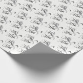 Papier Cadeau M. et Mme Script Police - Mariage / Anniversaire (Coin)