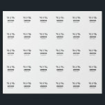 Papier Cadeau M. & Mme ajouter nom de famille date année mariage<br><div class="desc">conception</div>