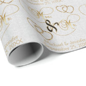 Papier Cadeau M. & Mme - Personnalisé (Coin rond)