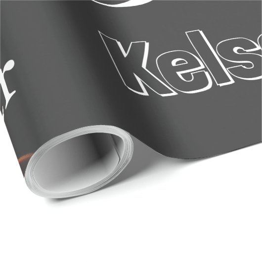 Papier Cadeau M. & Mme Scène d'été Noms personnalisés (Coin rond)