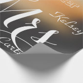 Papier Cadeau M. & Mme Scène d'été Noms personnalisés (Coin)