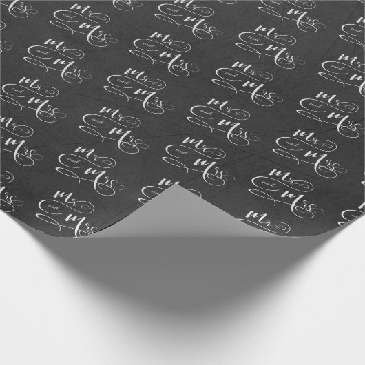 Papier Cadeau M. & Mme sur tableau noir (Coin)