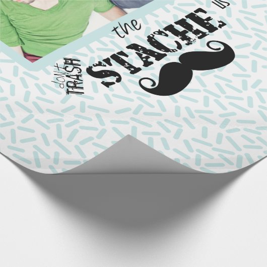 Papier Cadeau M. Mustache Hipster Motif (Coin)