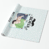 Papier Cadeau M. Mustache Hipster Motif (Déroulé)