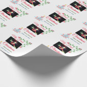 Papier Cadeau Ma première bougie de Noël ajouter nom photo bébé (Coin)