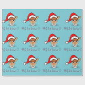 Papier Cadeau Ma première Girafe de Noël (Plat)