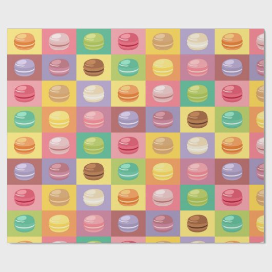 Papier Cadeau Macaron (Plat)
