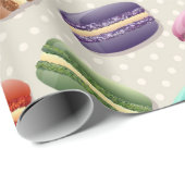 Papier Cadeau Macarons colorés (Coin rond)