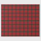 Papier Cadeau MacDonald des Îles Rouge moderne Tartan écossais (Plat)