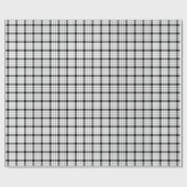 Papier Cadeau MacFarlane tartan noir blanc plaid (Plat)