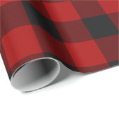 Papier Cadeau MacGregor | Rob Roy | Tartan rouge plaqué de buffl (Coin rond)