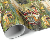 Papier Cadeau Machine à coudre de chanteur "de la première cru (Coin rond)