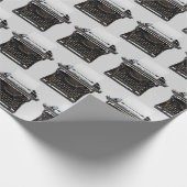 Papier Cadeau Machine à écrire ancienne pour une retraite heureu (Coin)