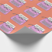 Papier Cadeau Machine à écrire en rose orange personnalisé Anniv (Coin)