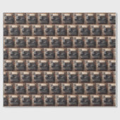 Papier Cadeau Machine à écrire manuelle rétro (Plat)