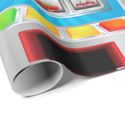 Papier Cadeau Machine à sous (Coin rond)