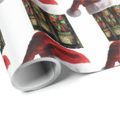 Papier Cadeau Machines à sous de Noël Las Vegas (Coin rond)