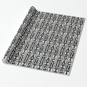 Papier Cadeau Machiniste, opérateur de machine