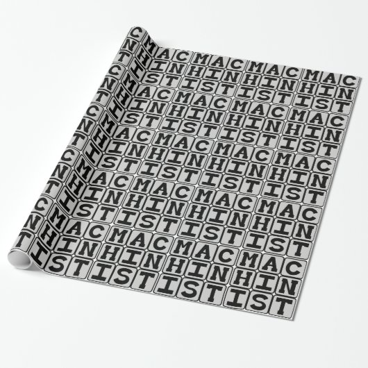 Papier Cadeau Machiniste, opérateur de machine (Déroulé)