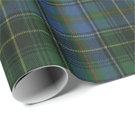 Papier Cadeau MacInnes Chasse Ancien Tartan écossais (Coin rond)