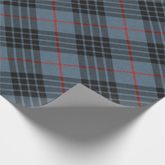 Papier Cadeau MacKay Blue Tartan Plaid Scottish Motif (Coin)