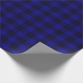 Papier Cadeau MacKay tartan bleu noir plaid (Coin)