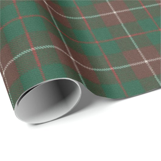 Papier Cadeau MacKinnon Chasse Ancien Tartan écossais (Coin rond)