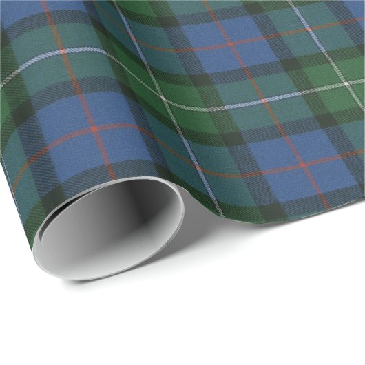 Papier Cadeau MacPhail Chasse Ancien Tartan écossais original (Coin rond)
