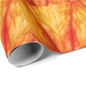Papier Cadeau Macro aux agrumes : Orange de sang Abstrait. (Coin rond)