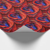 Papier Cadeau Macro rouge rose abstraite peinture d'art (Coin)