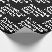 Papier Cadeau Macronutriments. Protéines & Alcool & Carbes & Gra (Coin)