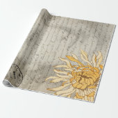 Papier Cadeau Madame florale Decoupage Poster (Déroulé)