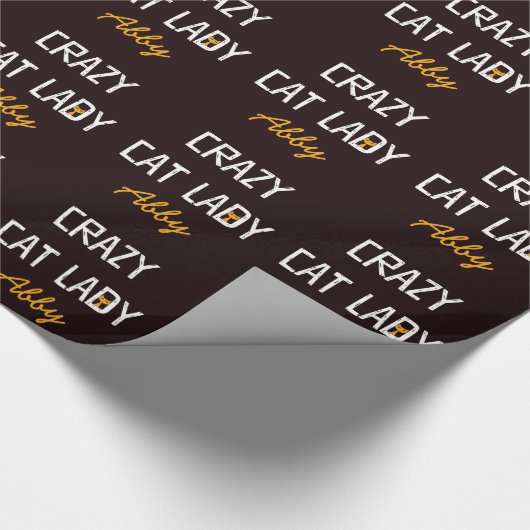 Papier Cadeau Madame folle faite sur commande de chat (Coin)