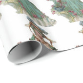 Papier Cadeau Madame victorienne papier d'emballage (Coin rond)