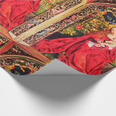 PAPIER CADEAU MADONNA DU ROSE BOWER, ROUGE RUBY GEMSTONES (Coin)