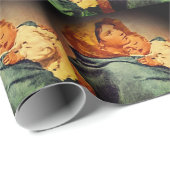 Papier Cadeau Madonna et l'enfant (Coin rond)