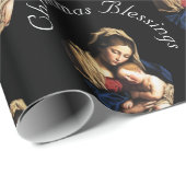 Papier Cadeau Madonna with Christ Child Customizable Christmas (Coin rond)