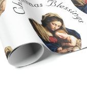 Papier Cadeau Madonna with Christ Child Customizable White (Coin rond)